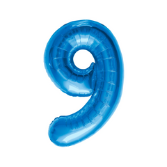 34 In. Mylar Blue Number 9