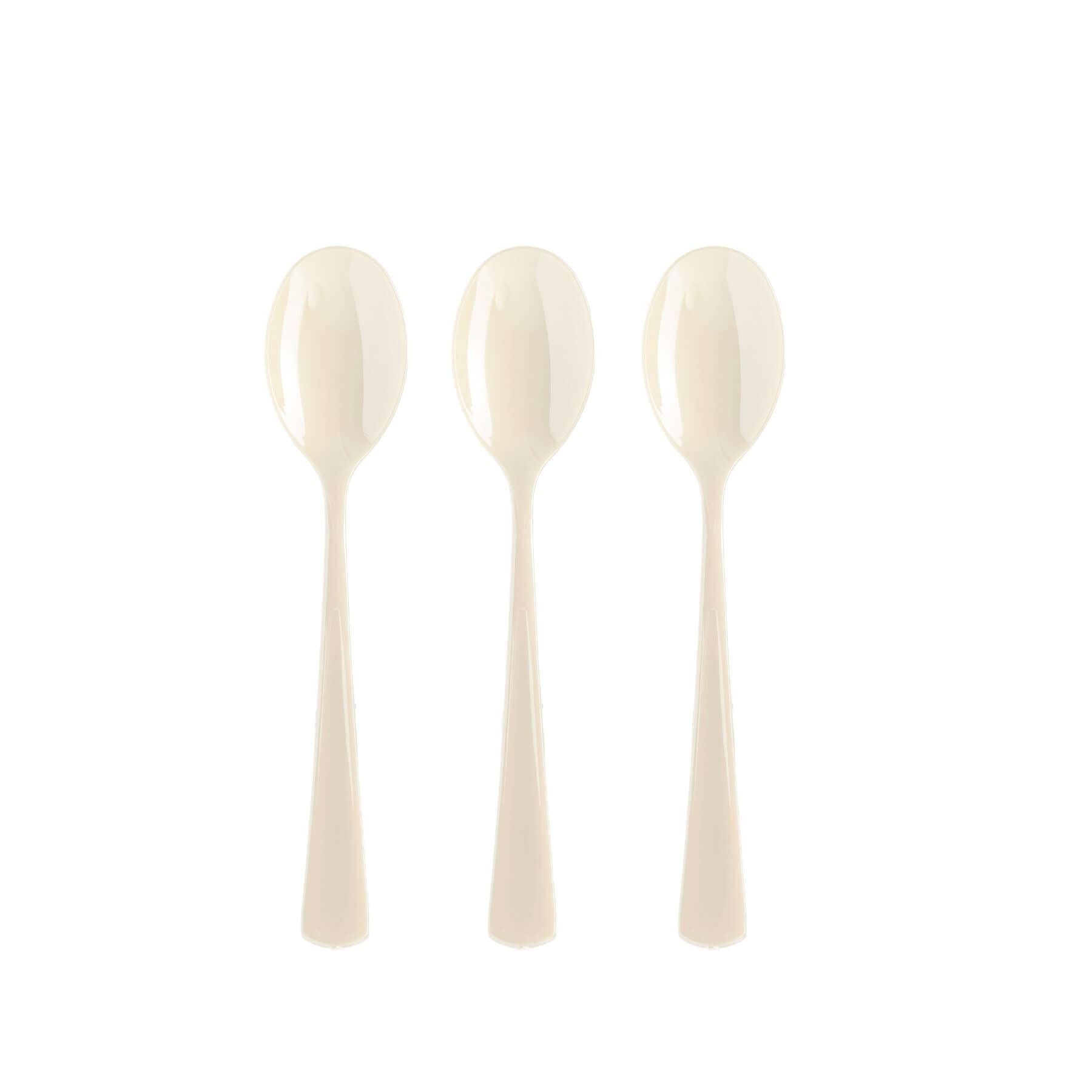 Heavy Duty Ivory Plastic Spoons | 1200 Count - Yom Tov Settings
