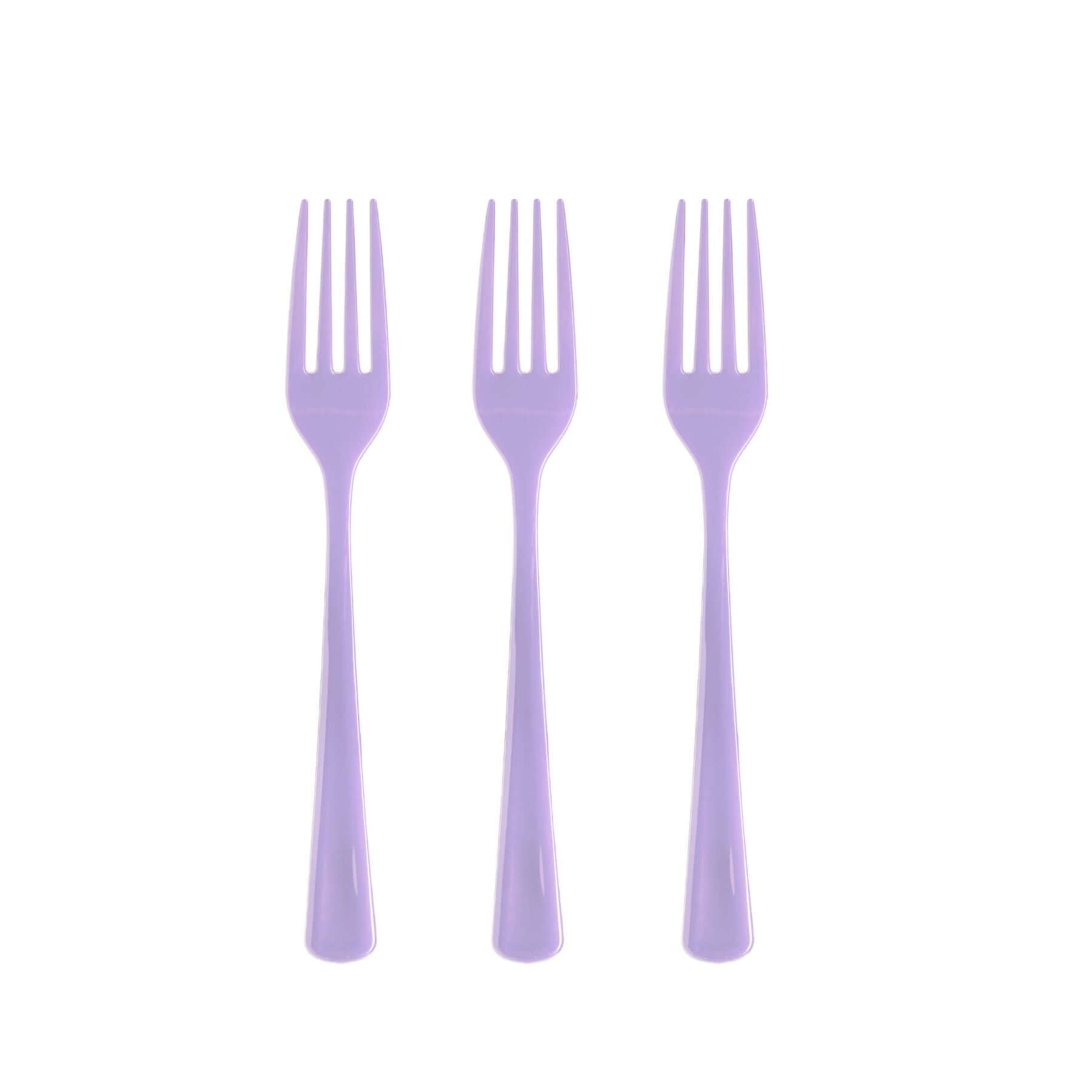 Heavy Duty Lavender Plastic Forks | 1200 Count - Yom Tov Settings