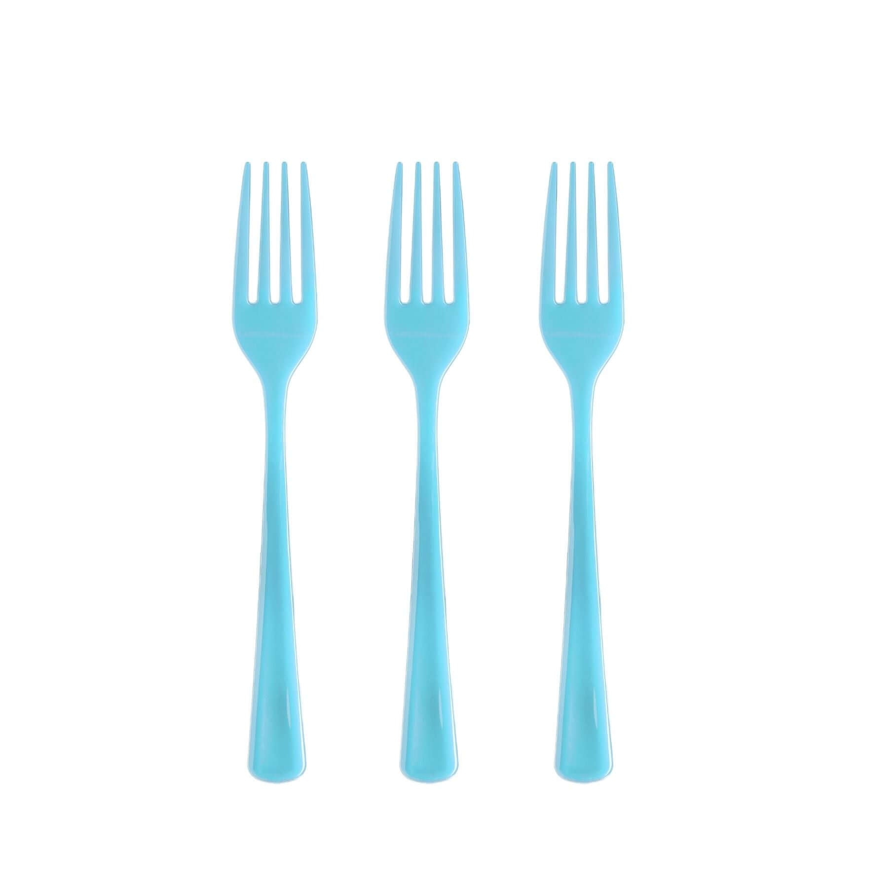 Heavy Duty Light Blue Plastic Forks | 1200 Count - Yom Tov Settings