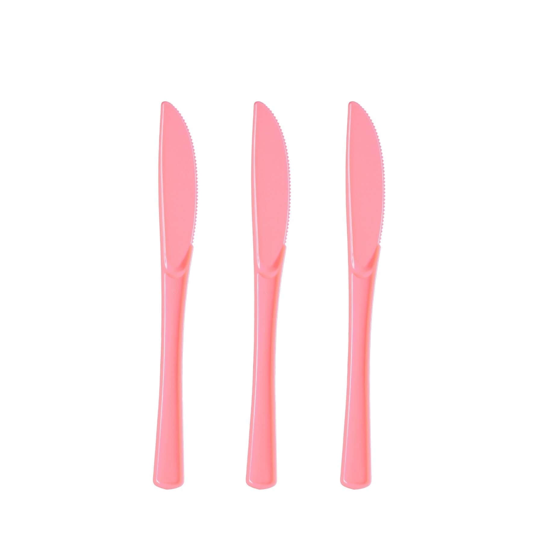 Heavy Duty Pink Plastic Knives | 1200 Count - Yom Tov Settings