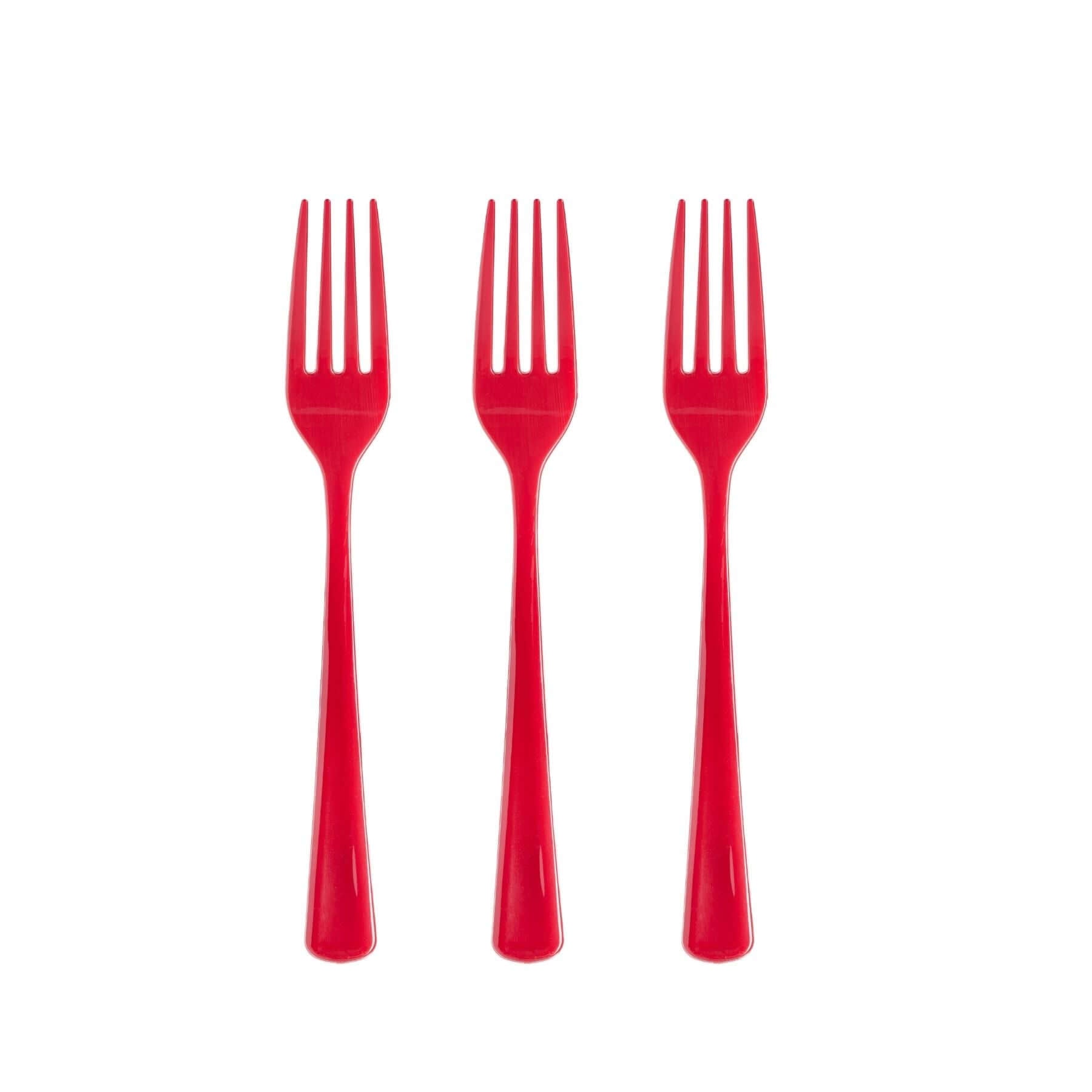 Heavy Duty Red Plastic Forks | 1200 Count - Yom Tov Settings