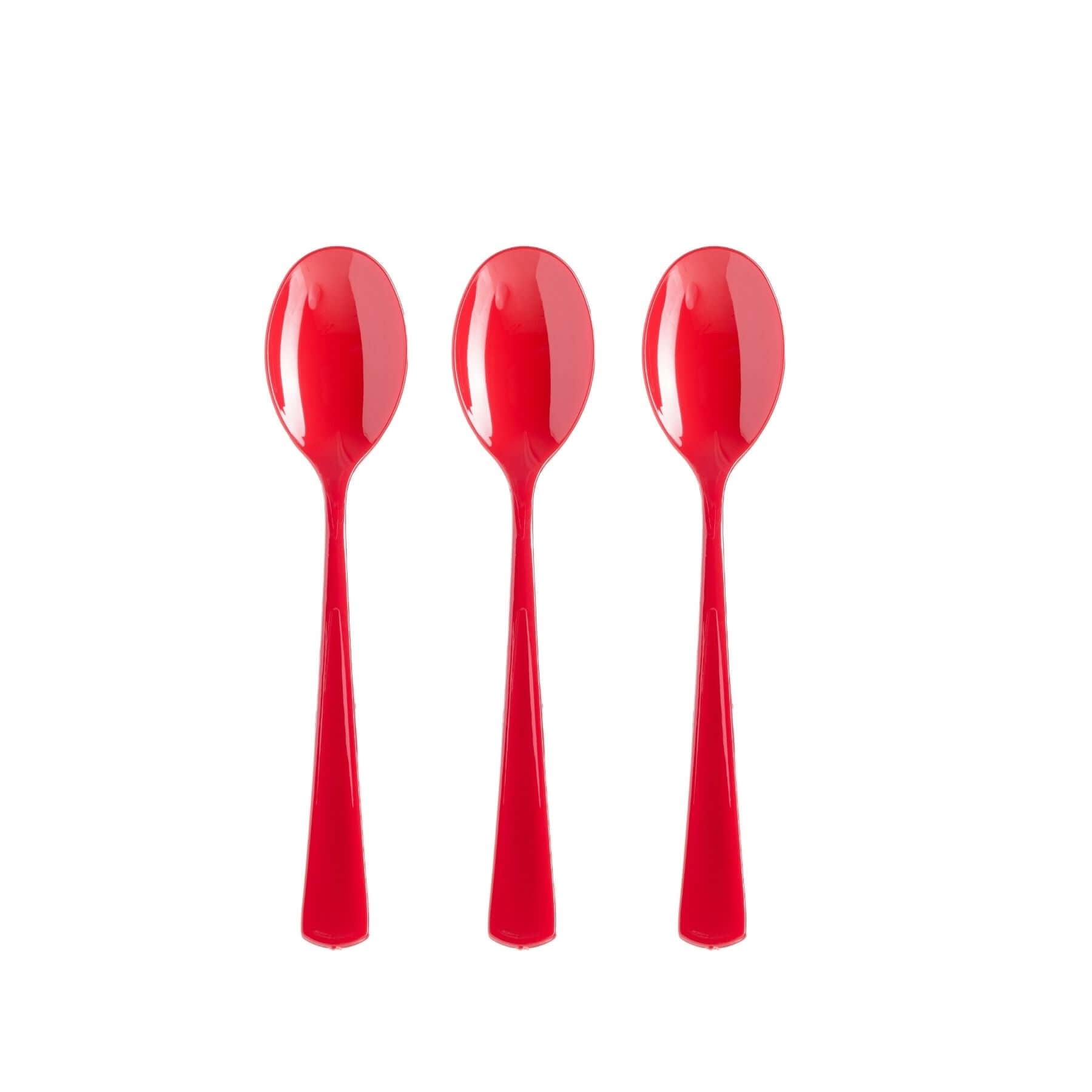 Heavy Duty Red Plastic Spoons | 1200 Count - Yom Tov Settings