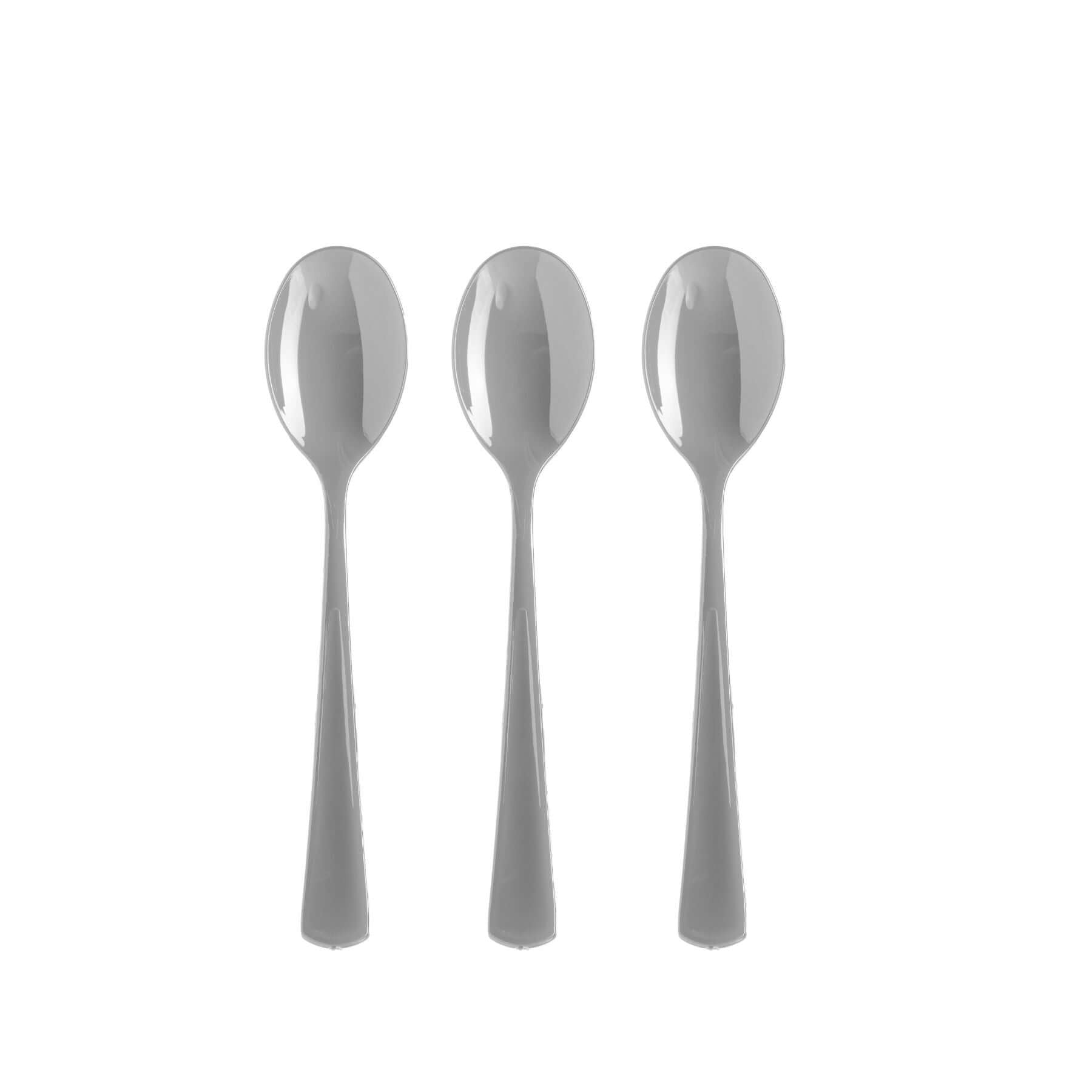 Heavy Duty Silver Plastic Spoons | 1200 Count - Yom Tov Settings