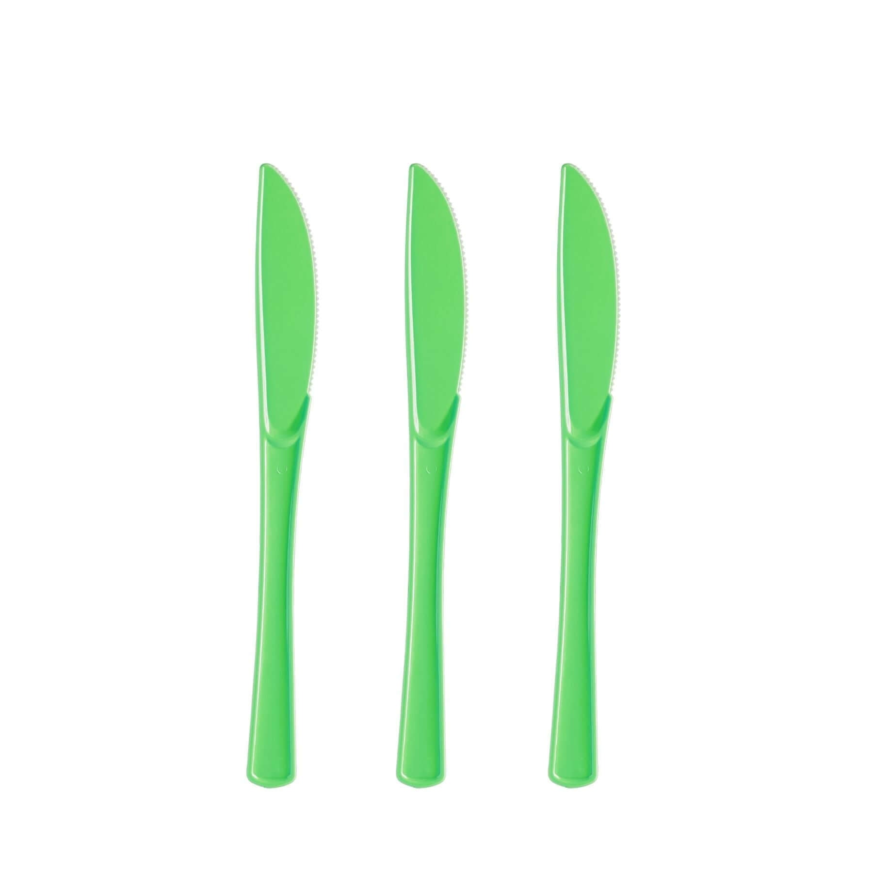 Heavy Duty Lime Green Plastic Knives | 1200 Count - Yom Tov Settings