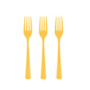 Heavy Duty Yellow Plastic Forks | 1200 Count - Yom Tov Settings