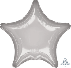 Silver Star Foil Balloon - 19 Inches - Pack of 10