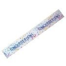 30 Ft. "Congratulations" Printed Crepe Streamer | 6 Count