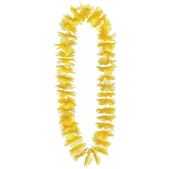 Vibrant Yellow Lei - 40 Tropical Accessory - Pack of 12