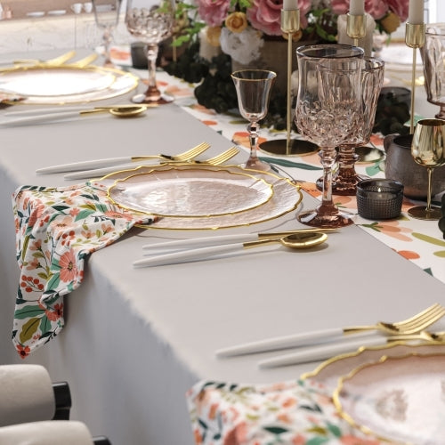 Rosé/Gold Petal Plates Combo Pack | 40/40