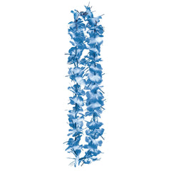 Floral Tinsel Lei, Blue, One Size - Pack of 6