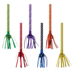 Metallic Striped Blowout Noisemakers, Multi-Colored, 10.5-inch, 8-pk - Case of 96