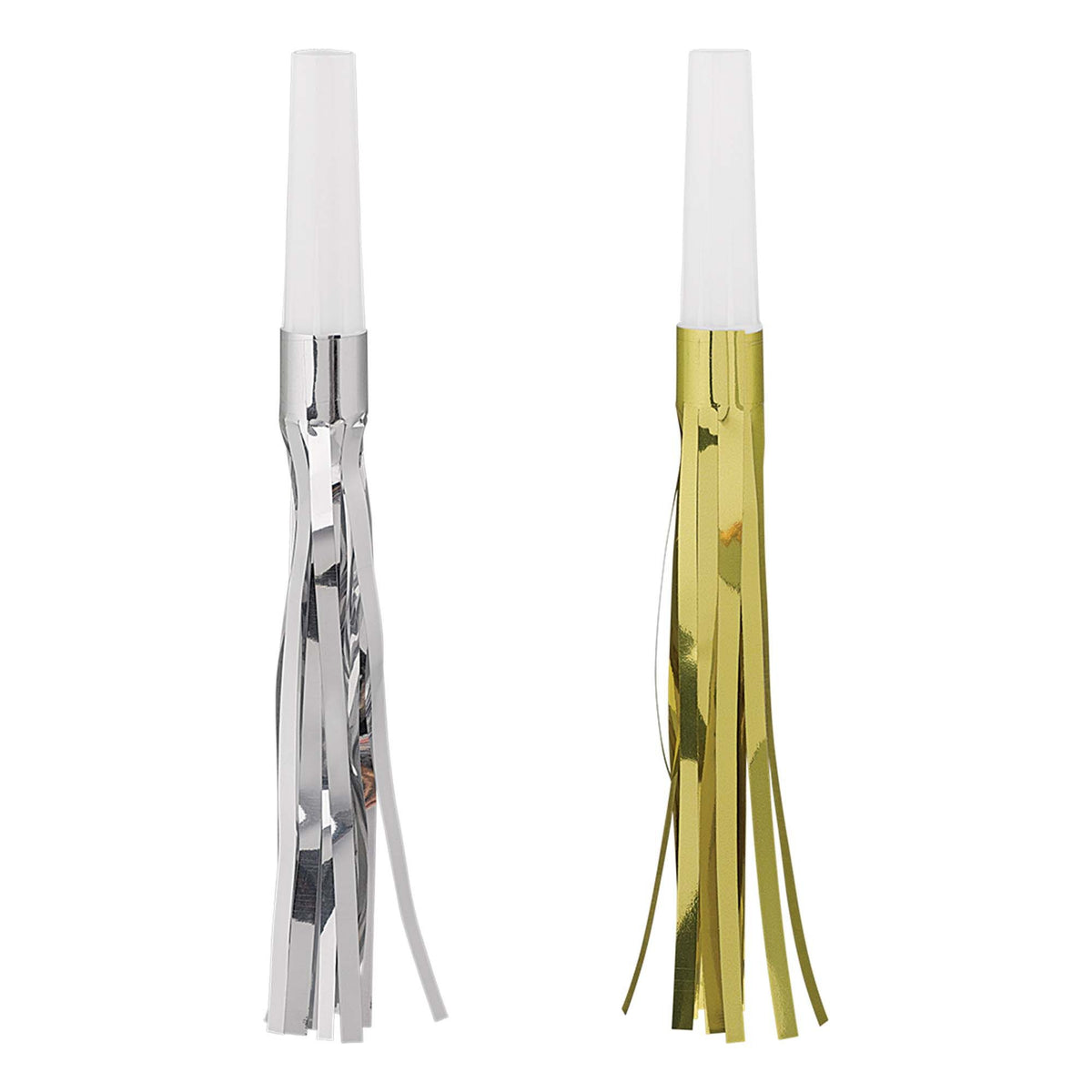 Metallic Blowout Noisemakers, Gold/Silver, 7-inch, 30-pk - Case of 36