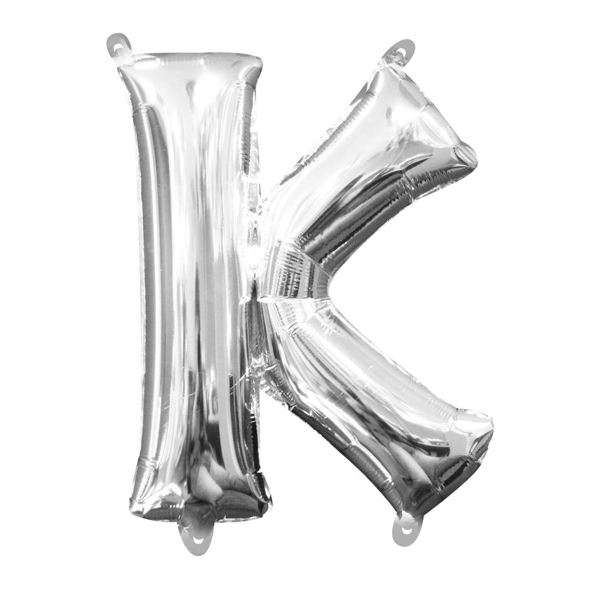 Silver Foil Letter K Balloon - Pack of 5