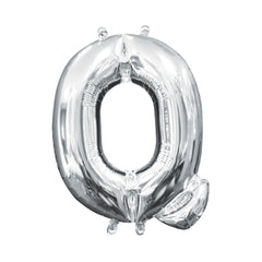 Silver Foil Letter "Q" Balloon - Pack of 5