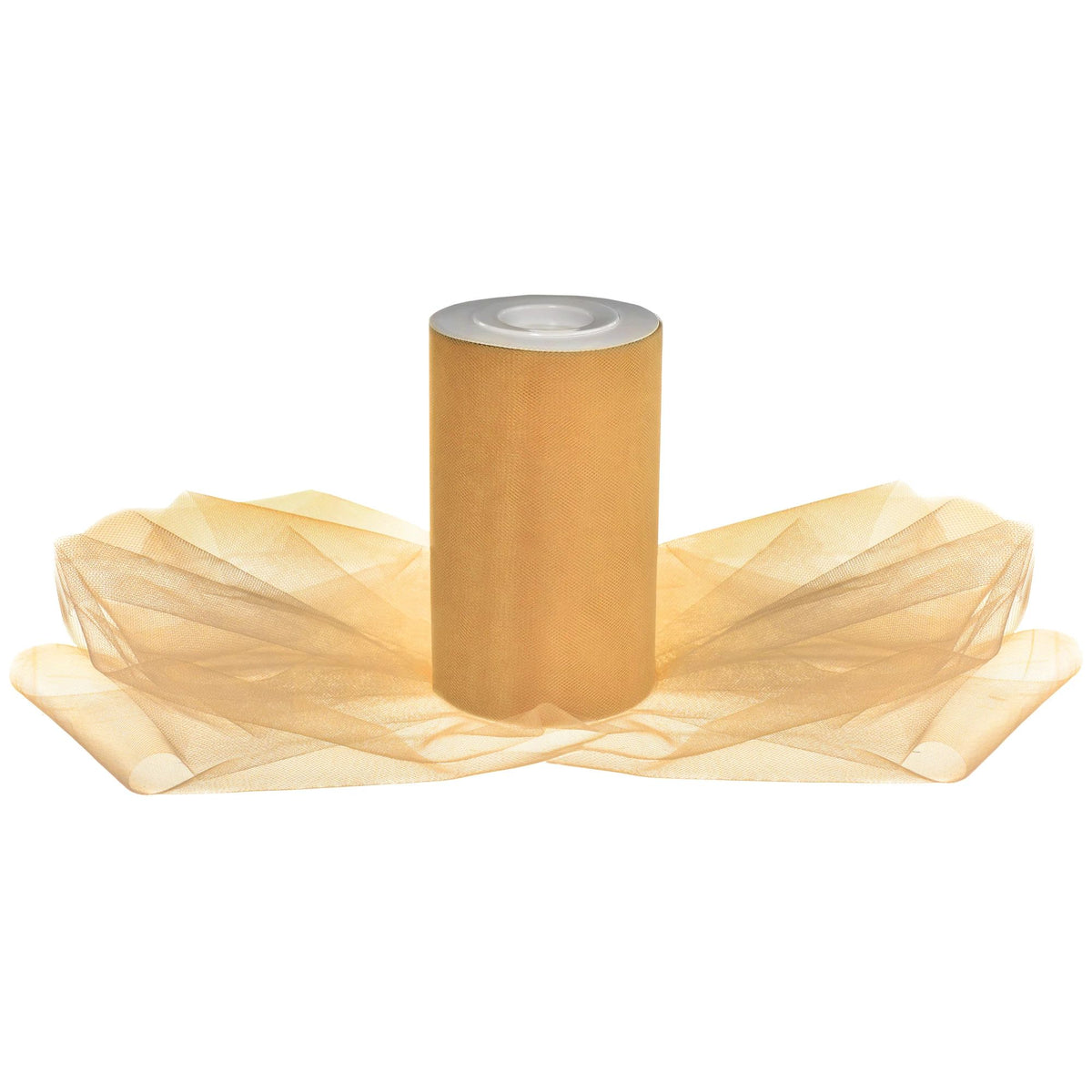 Tulle Spoo Hanging Streamer Decoration, Gold, 65-yd, for Wedding - Pack of 2