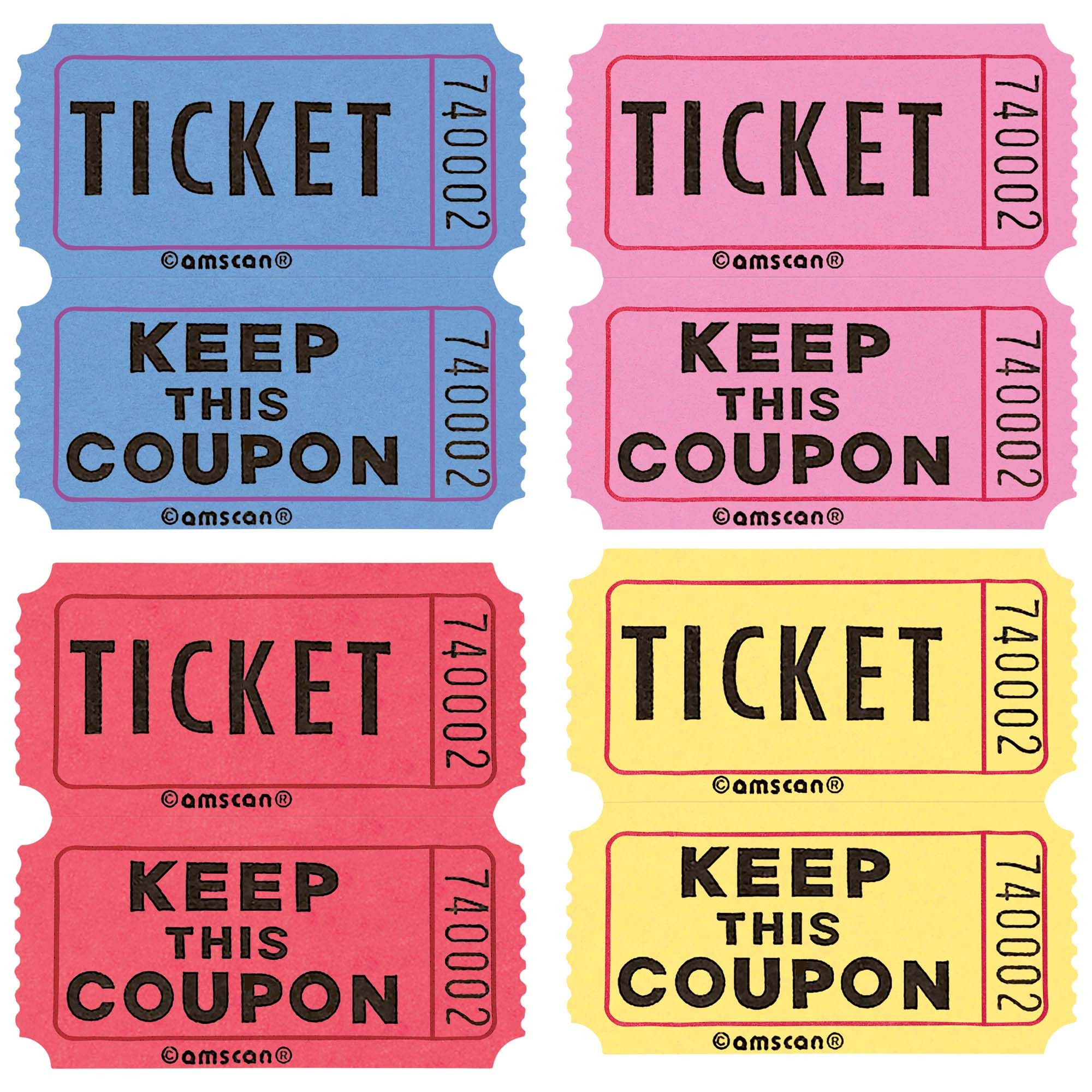 Colorful Double Roll Event Tickets - Pack of 4 | Yom Tov Settings