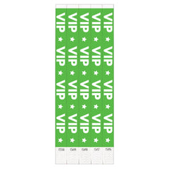 VIP Green Waterproof Wristbands, 10-inch, 500-ct - Case of 10