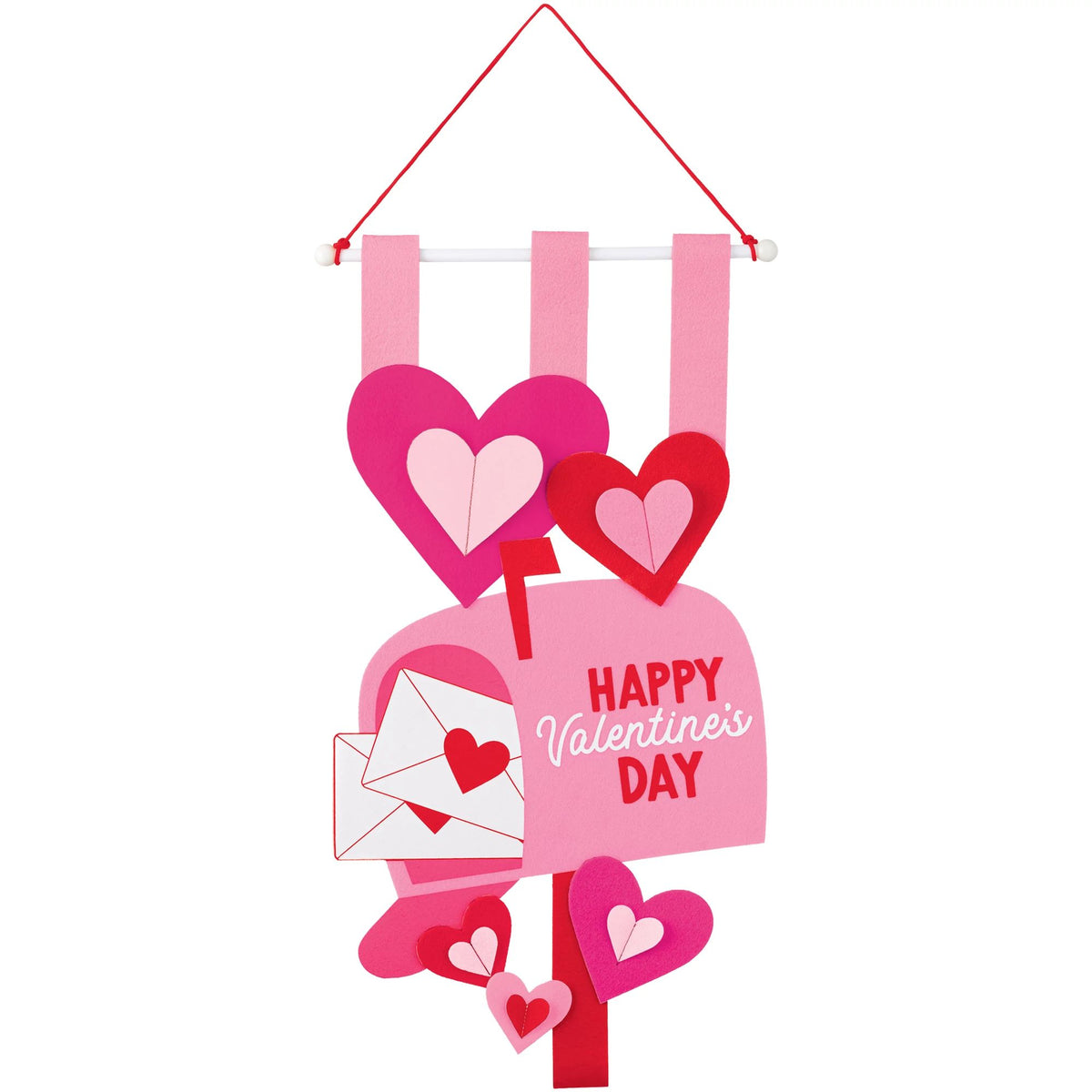 Valentines Day 3D Felt Banner - Pack of 4