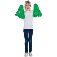 Festive Green Pom-Pom Pair for Team Spirit, 2-pcs - Case of 48