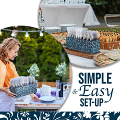 Clear Cutlery Floral Caddy Combo | 4 Pack