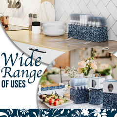 Clear Cutlery Floral Caddy Combo | 4 Pack