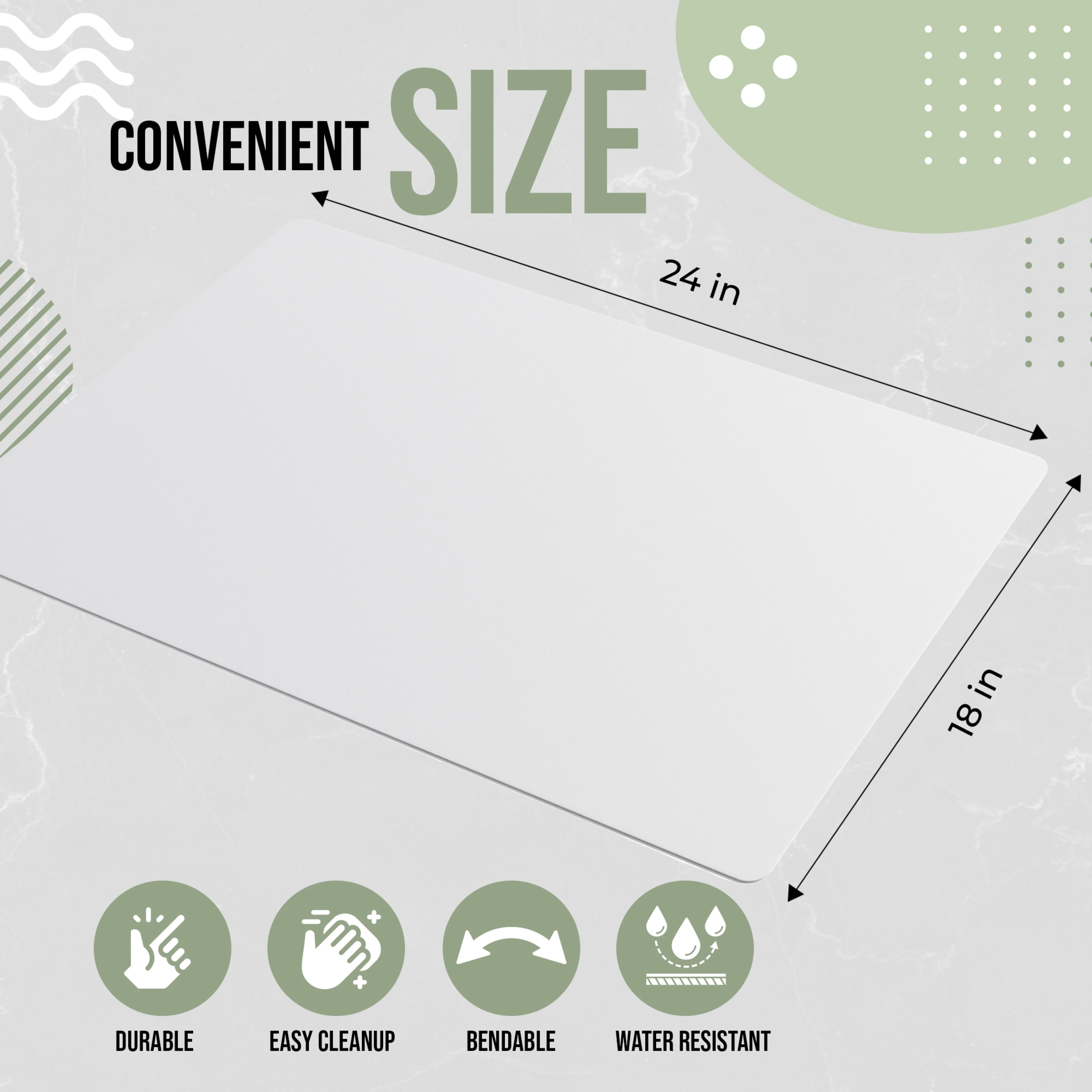 18 In. x 24 In. White Disposable Cutting Boards | 50 Count