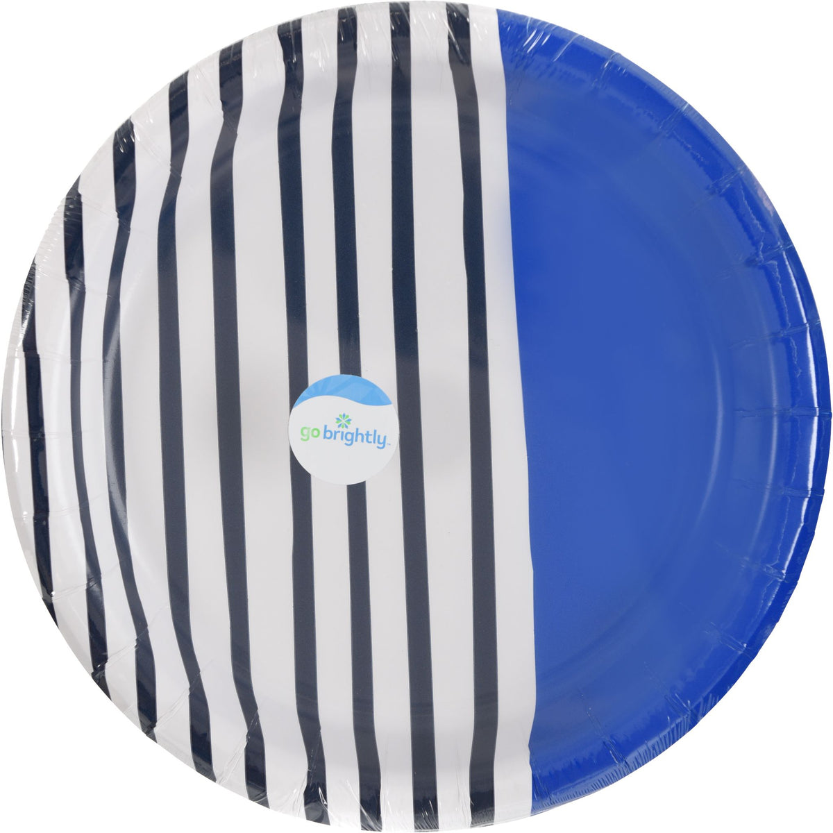 Color Block Printed 8.5" Round Paper Plates | 24 Count