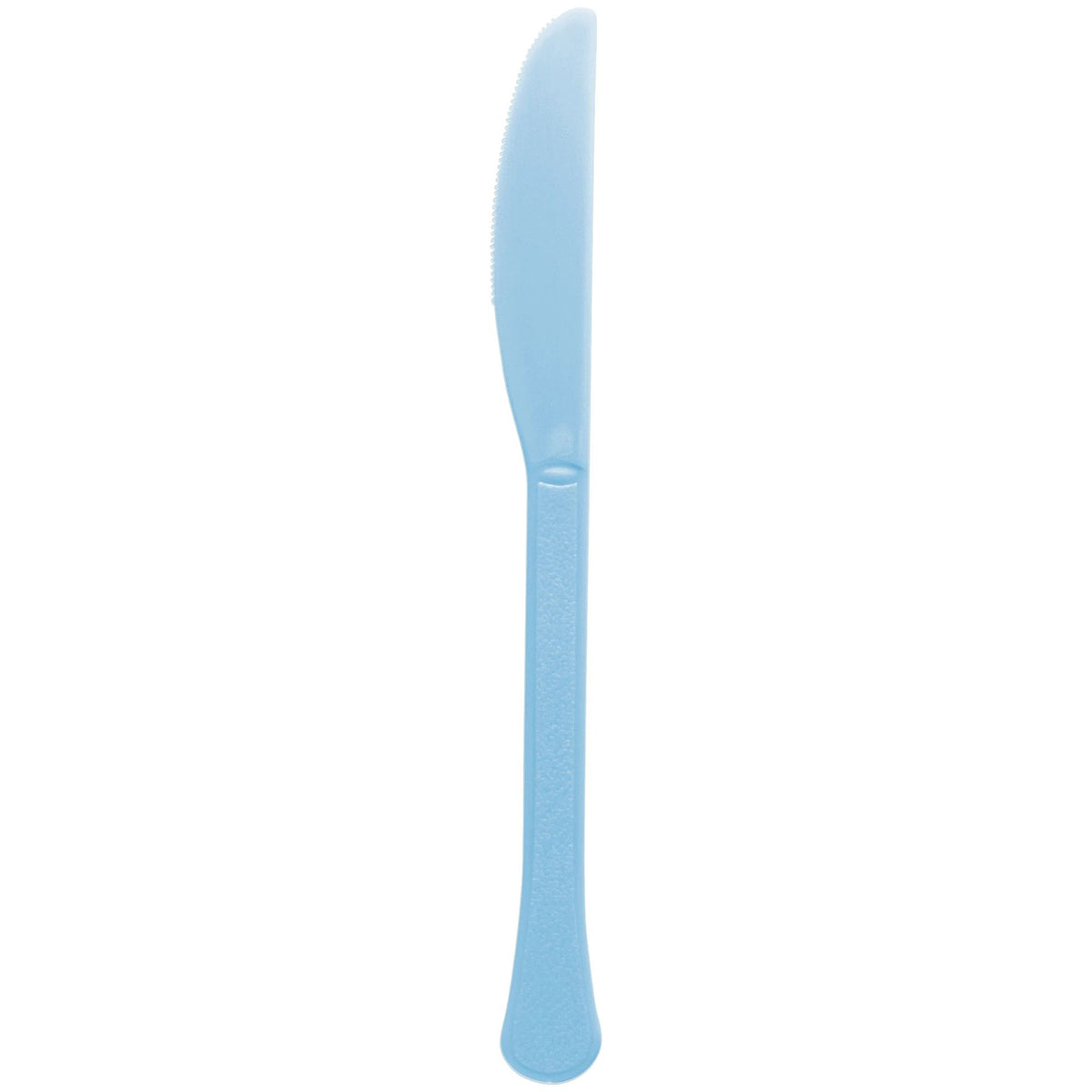 Heavy-Duty Pastel Blue Plastic Knives - Solid Tableware Collection, 20-pk - Case of 72