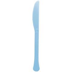 Heavy-Duty Pastel Blue Plastic Knives - Solid Tableware Collection, 20-pk - Case of 72