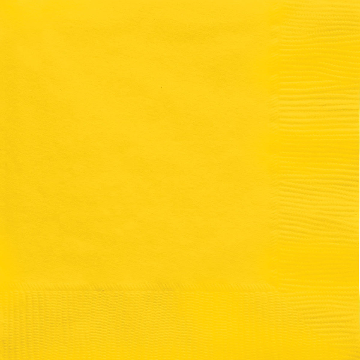 Go Brightly Yellow Beverage Napkins - 32 Count - Case of 12