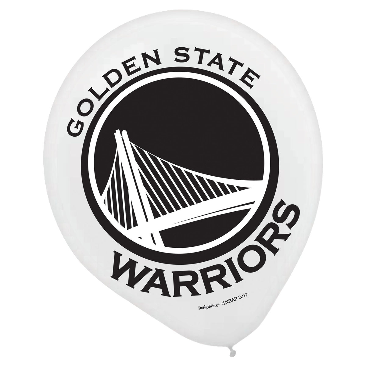 Golden State Warriors 12-inch Printed Latex Balloons - 6-ct - Pack of 12