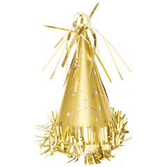 Elegant Gold Party Balloon Weight Hat - Pack of 6