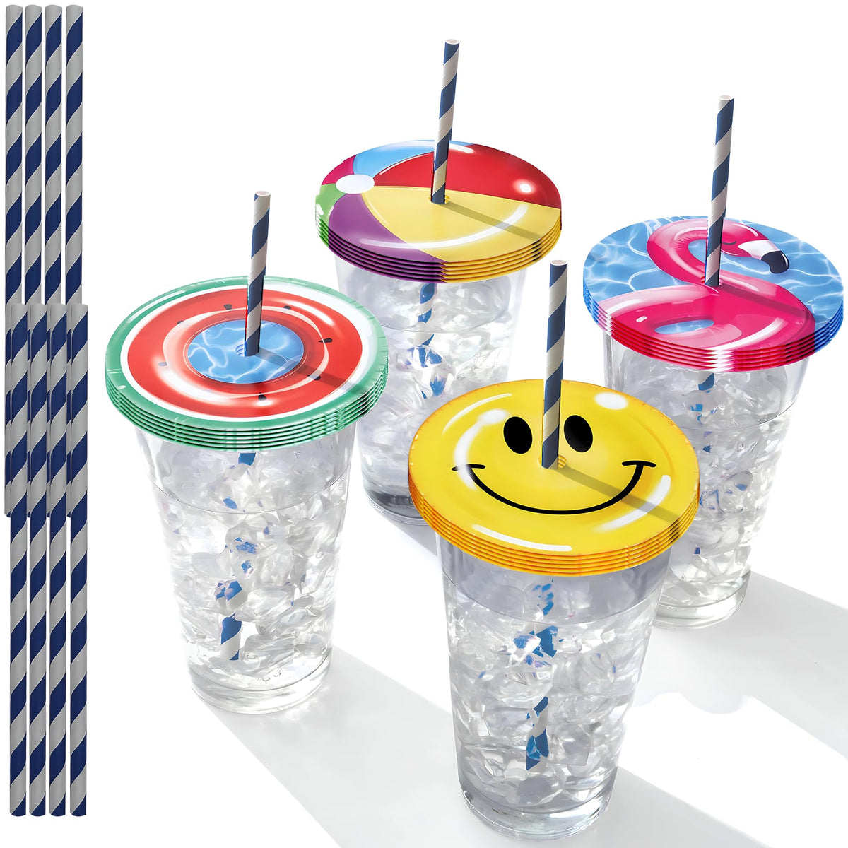 Pool Party Paper Drink Topper Set - Pack of 6