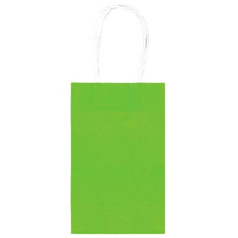 Kiwi Green Kraft Paper Gift Bags - Value Pack - Case of 60