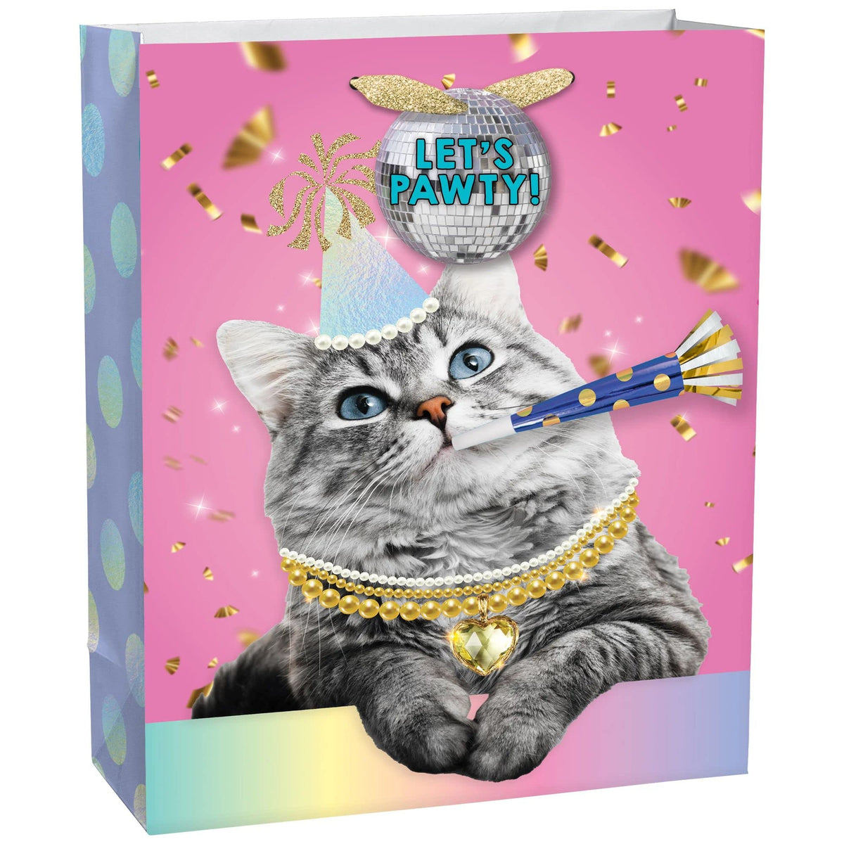 Let's Pawty Large Gift Bag - Matte Finish - Pack of 2