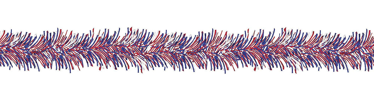 Patriotic Tinsel Garland - Pack of 12