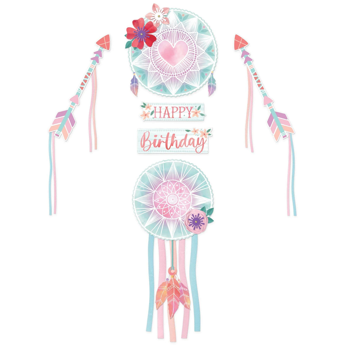Free Spirit 3D Backdrop for Baby's First Birthday - Pack of 6