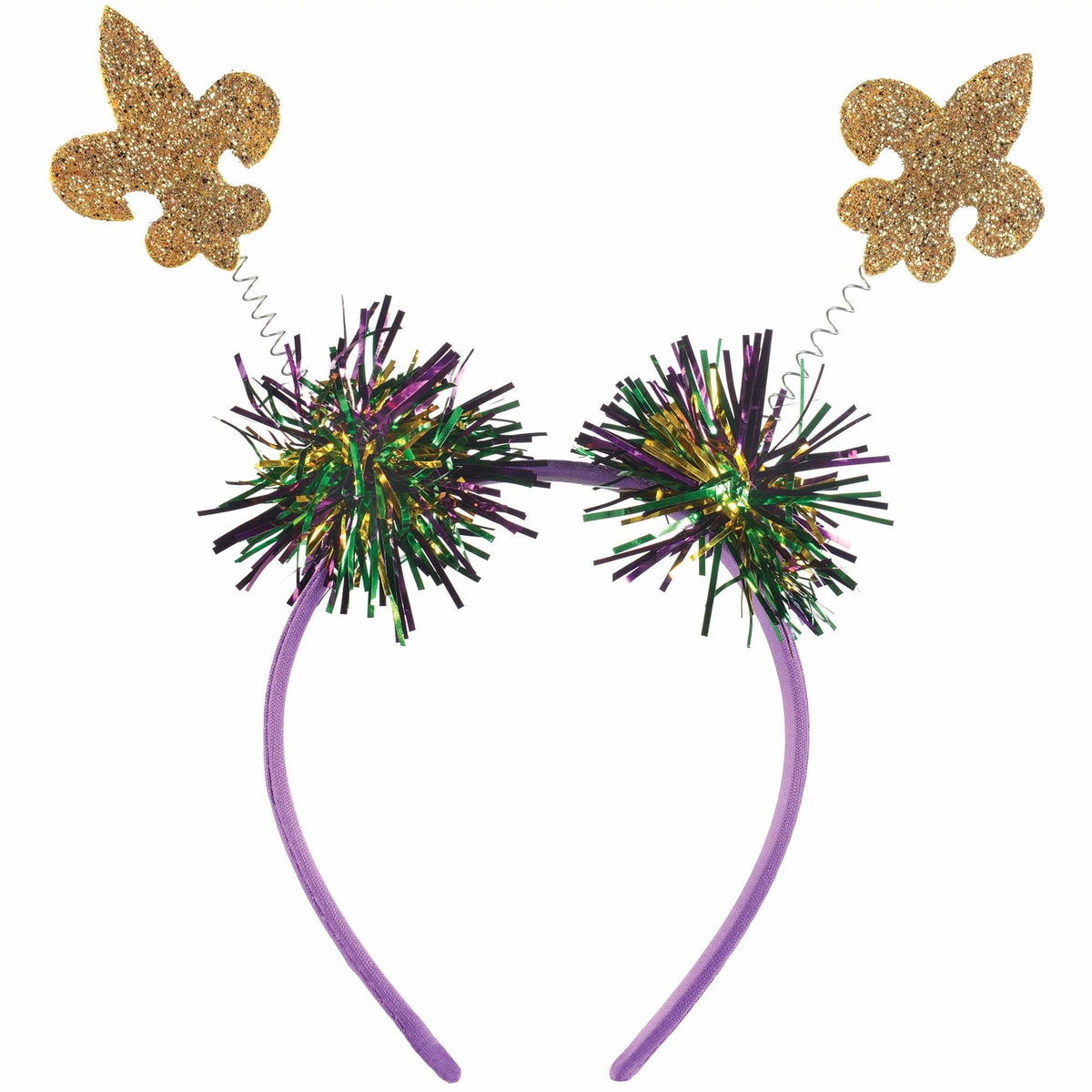 Glitter Fleur De Lis Masquerade Headbopper - Case of 72