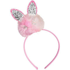 Pom Pom Bunny Ears Headband - Pack of 6