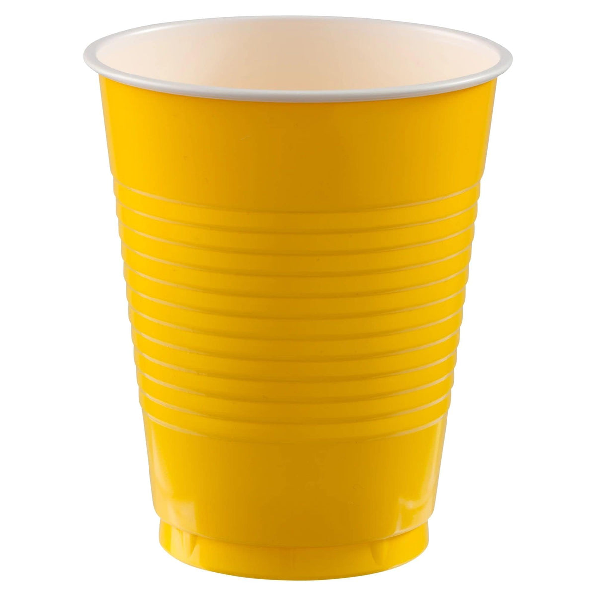 Vibrant Yellow Plastic Cups - 18 oz, 20-ct - Pack of 2