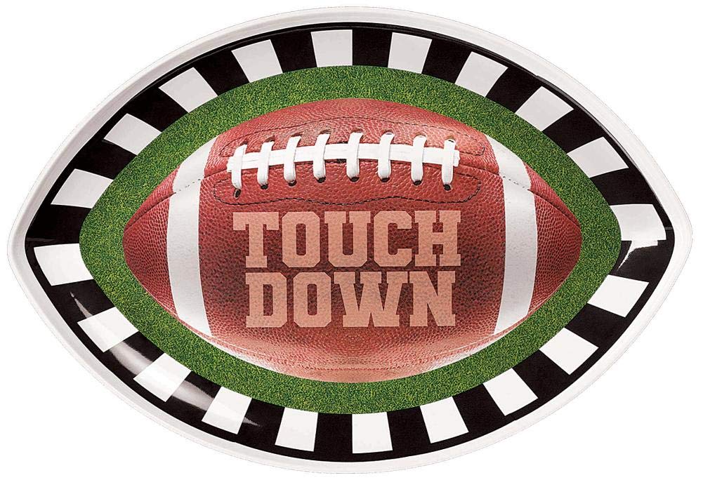 Football-Shaped Party Platter - Pack of 3