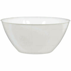 Versatile 5 Qt White Plastic Serving Bowl - Pack of 3