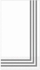 Classic Silver Stripe Airlaid Guest Towels, 16-pk - Pack of 2