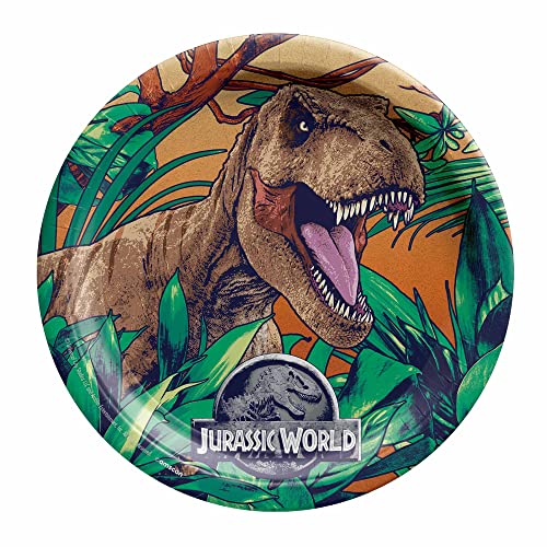 Jurassic World 9-inch Round Paper Plates, 8-ct - Pack of 6