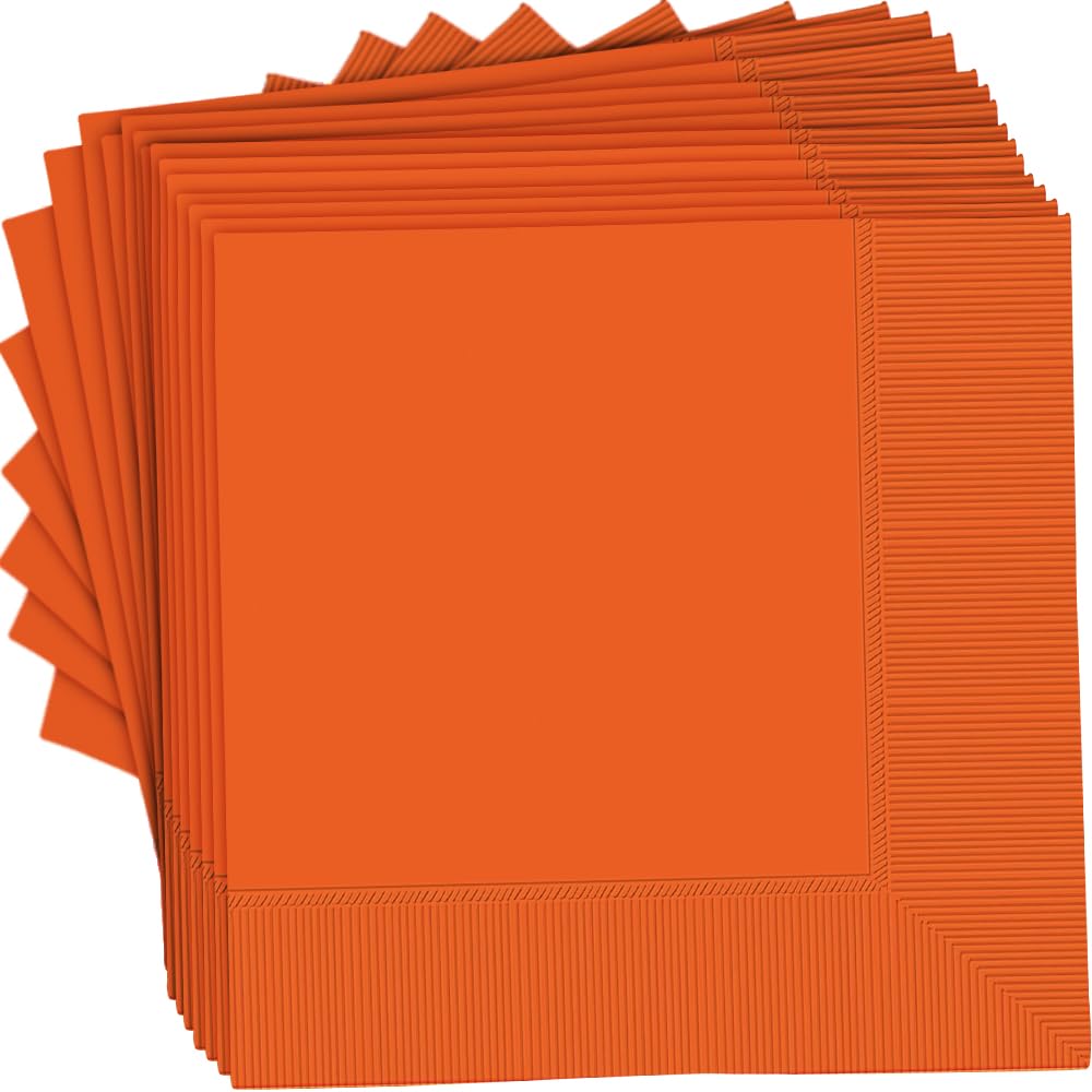 Vibrant Orange Solid Color Dinner Napkins, 40-ct - Case of 12