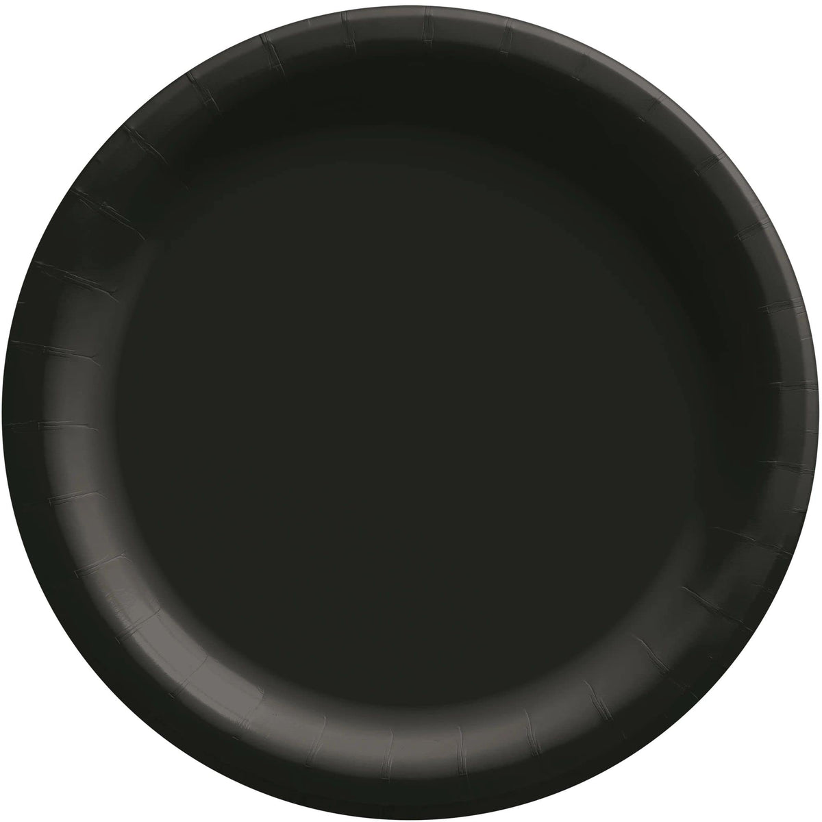 Classic Black 10-inch Paper Dinner Plates - Solid Color, 50-ct - Case of 6