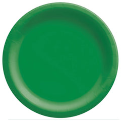 Festive Green 10-inch Paper Dinner Plates, 20-ct - Pack of 6