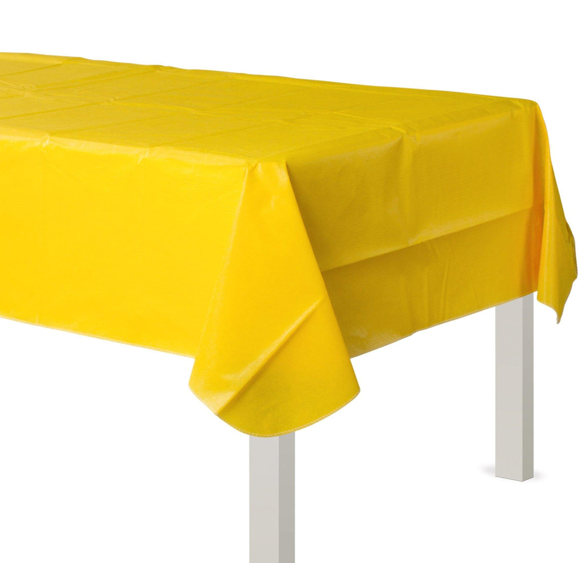 Vibrant Yellow Plastic Table Cover - 54 x 108 - Pack of 12