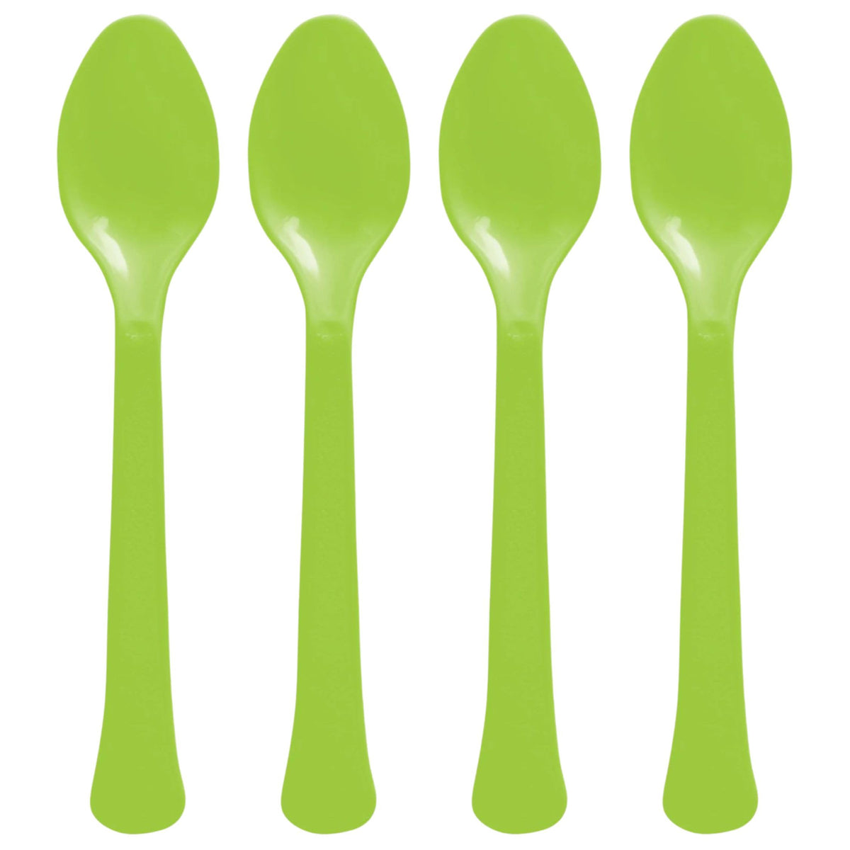 Kiwi Green Plastic Spoons - Solid Color Collection, 50-pk - Case of 12